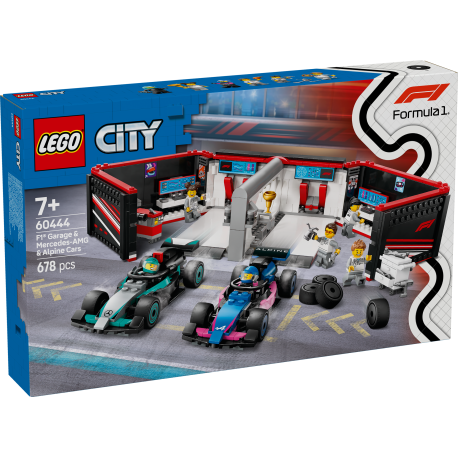 F1® Garage mit Mercedes-AMG & Alpine Rennautos