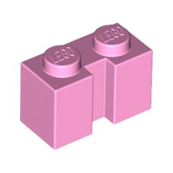 Stein 1x2 mit Kerbe, hellpink
