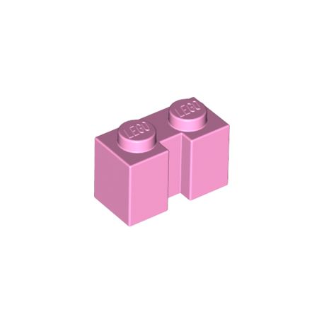 Stein 1x2 mit Kerbe, hellpink