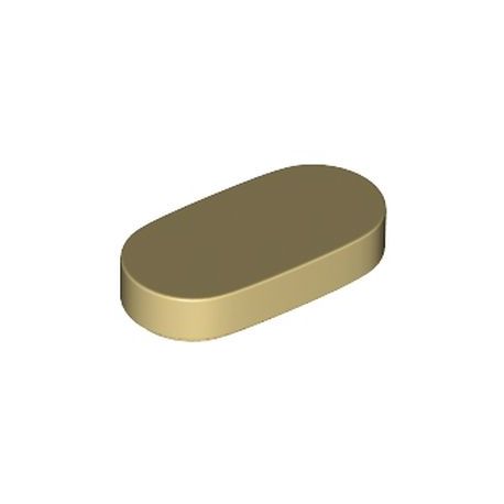Kachel / Fliese 1x2 oval, beige