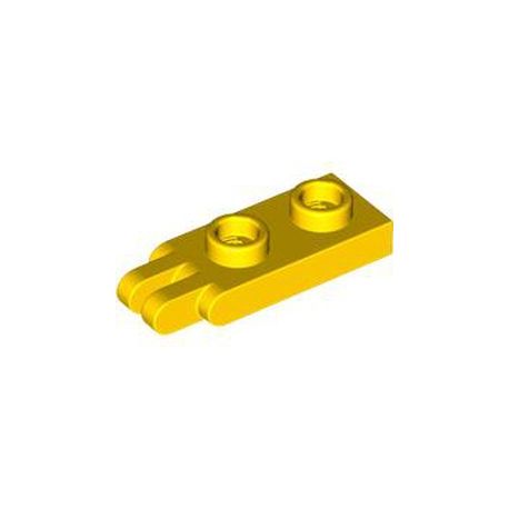 Scharnierplatte 1x2, 2 Finger, gelb [Occasion]