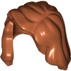 Haare halblang, Strähne rechts, dunkelorange