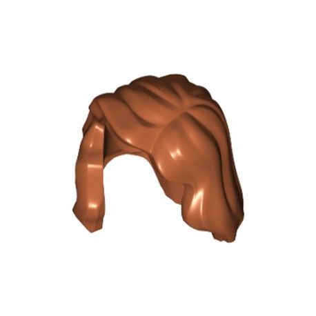 Haare halblang, Strähne rechts, dunkelorange