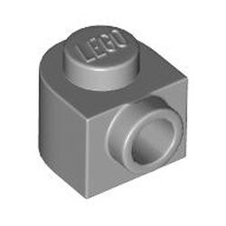 Stein 1x1 halbrund mit seitlicher Noppe, hellgrau