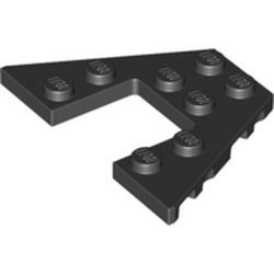 Platte 4x6 schräg mit 2x2 Ausschnitt, schwarz