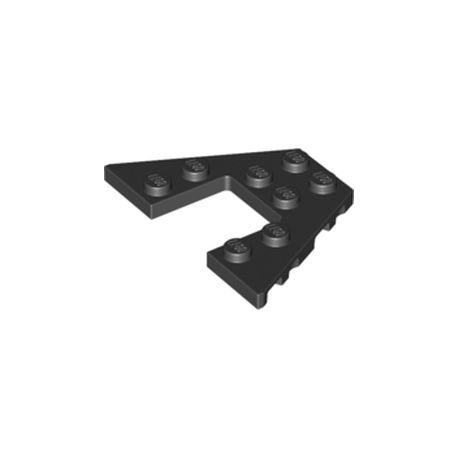 Platte 4x6 schräg mit 2x2 Ausschnitt, schwarz