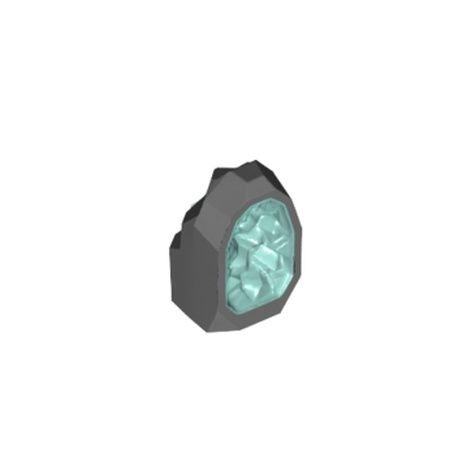 Fels mit transparent hellblauem Kristall, dunkelgrau