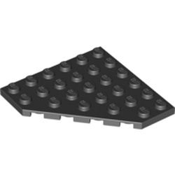 Platte 6x6, abgeschrägte Ecke, schwarz