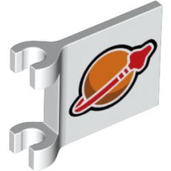 Fahne 2x2 "Classic Space Logo", weiss