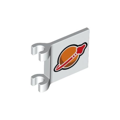 Fahne 2x2 "Classic Space Logo", weiss