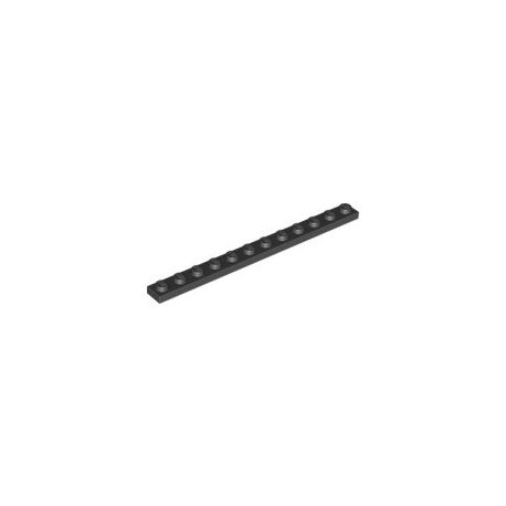 Platte 1x12, schwarz