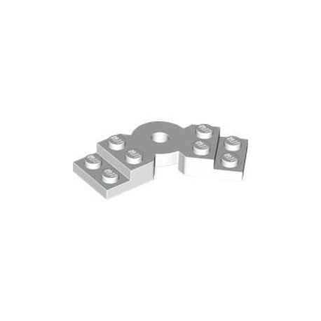Platte 2x6x2/3 abgewinkelt, weiss