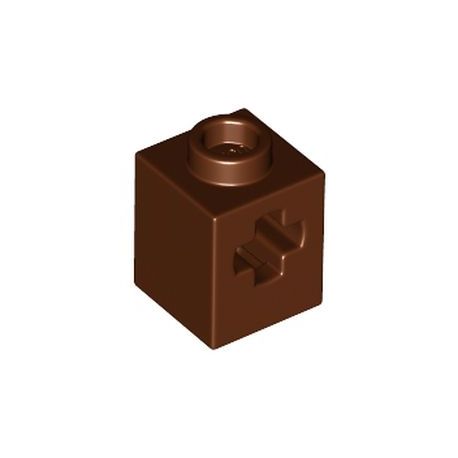 Stein 1x1 mit Achsloch, braun