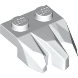 Platte 1x2 "Klauen / Felsen", weiss