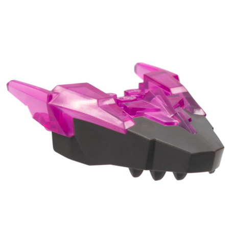 Drachen, mittlerer Unterkiefer, transparent pink / titangrau
