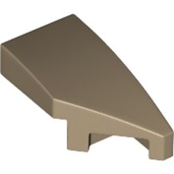 Bogen 2x1, schräg rechts, dunkelbeige