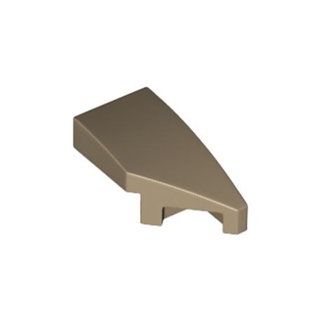Bogen 2x1, schräg rechts, dunkelbeige