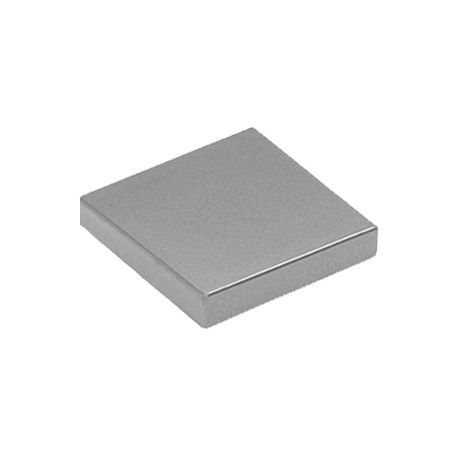 Kachel / Fliese 2x2, silber metallic