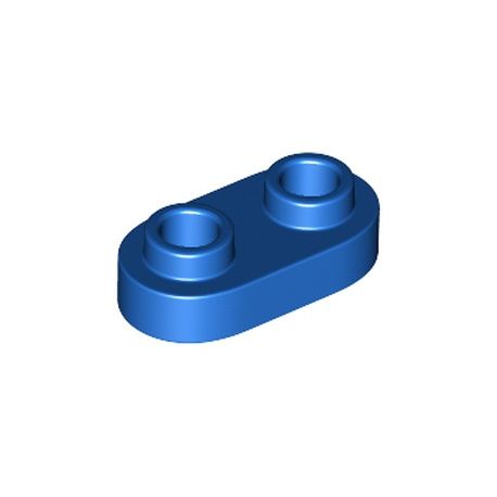 Platte 1x2 abgerundete Ecken, blau