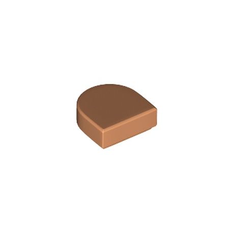 Kachel / Fliese 1x1 halbrund, nougat