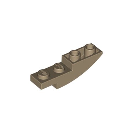 Bogen 1x4 invers, dunkelbeige