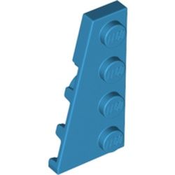Platte 2x4 schräg links, dunkelazur