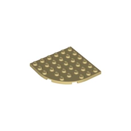 Platte 6x6 abgerundete Ecke, beige