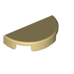 Kachel / Fliese 2x2 halbrund, beige