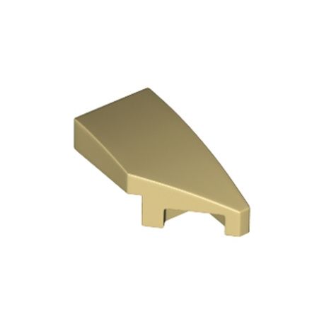 Bogen 2x1, schräg rechts, beige
