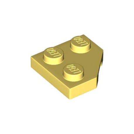 Platte 2x2, abgeschrägte Ecke, hellgelb