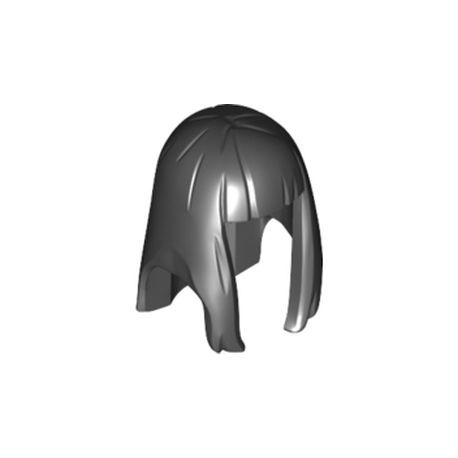 Haare lang mit 2 Strähnen, schwarz