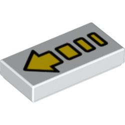 Kachel / Fliese 1x2 "Pfeil", weiss