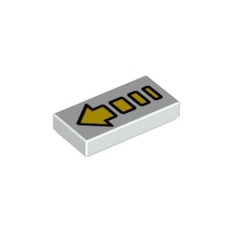 Kachel / Fliese 1x2 "Pfeil", weiss