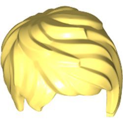 Haare halblang, zerzaust, hellgelb