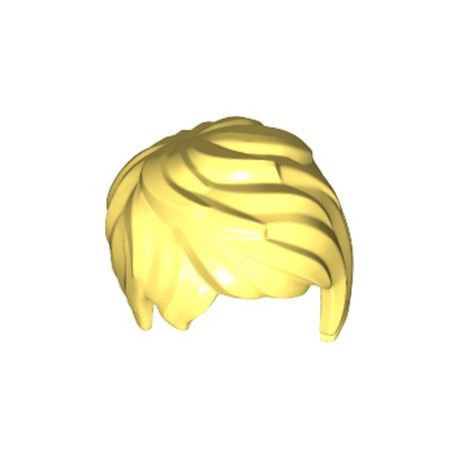 Haare halblang, zerzaust, hellgelb