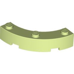 Stein 4x4 - 1/4 Kreis, gelbgrün