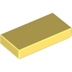 Kachel / Fliese 1x2, hellgelb