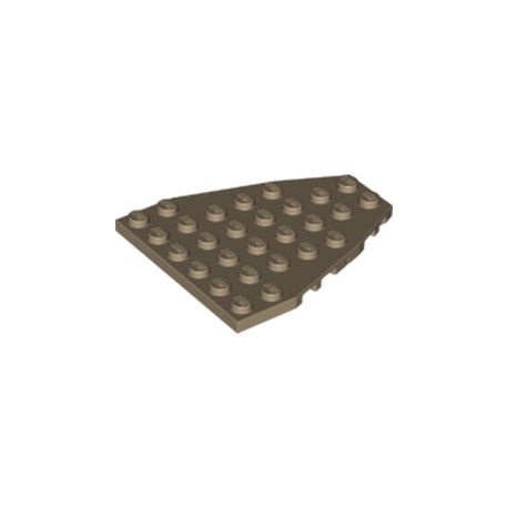 Platte 7x6 abgerundet, dunkelbeige