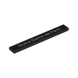 Kachel / Fliese 1x8, schwarz