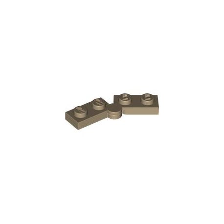 Scharnier 1x2 - 1x2, dunkelbeige