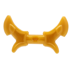 Doppelklinge mit Widerhaken, gold matt