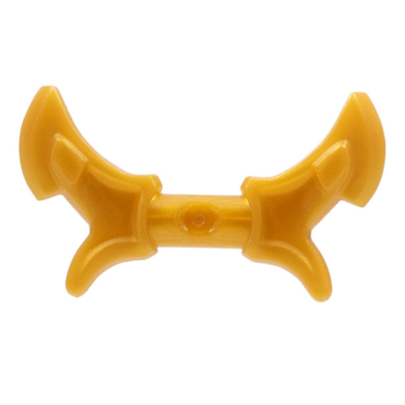 Doppelklinge mit Widerhaken, gold matt