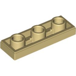Kachel / Fliese mit Loch 1x3 invers, beige