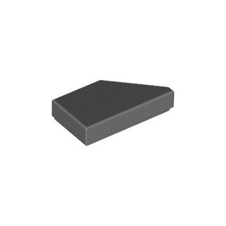 Kachel / Fliese 1x2 schräg links, dunkelgrau