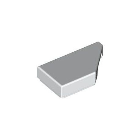 Kachel / Fliese 1x2 schräg rechts, weiss