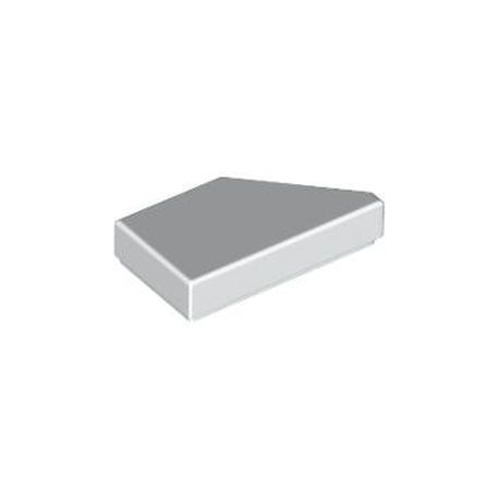 Kachel / Fliese 1x2 schräg links, weiss