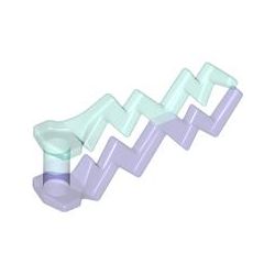 Doppelblitz, transparent hellblau / transparent violett