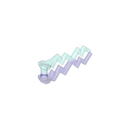 Doppelblitz, transparent hellblau / transparent violett