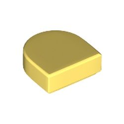 Kachel / Fliese 1x1 halbrund, hellgelb