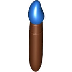 Pinsel mit blauen Borsten, braun